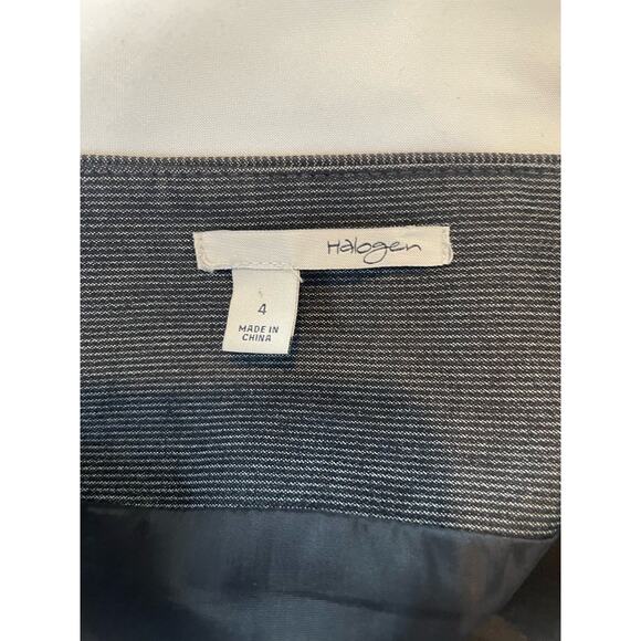 Halogen women's black/gray skirt with pockets, fully lined, side zipper. Size 4 - Picture 5 of 6